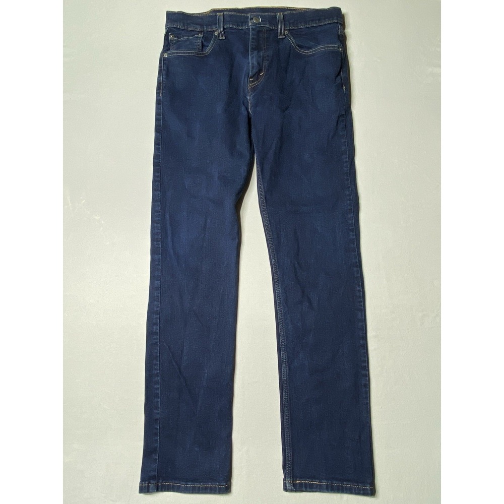 Levis 502 Mens Jeans W33 L34 Dark Wash Regular Taper Blue Denim Pants